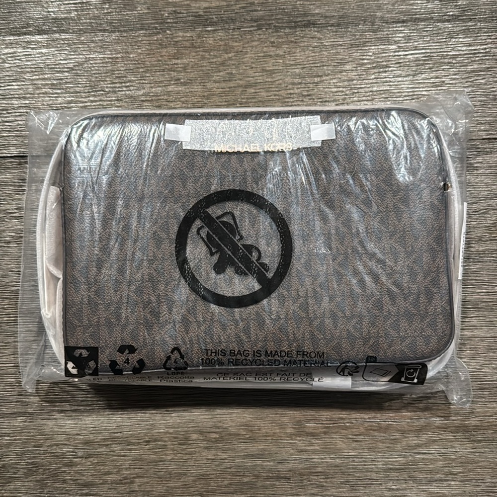 NWT Michael Kors Jet Set Large Printed Logo Crossbody Bag Brown 35F8GTTC3B - Picture 4 of 6